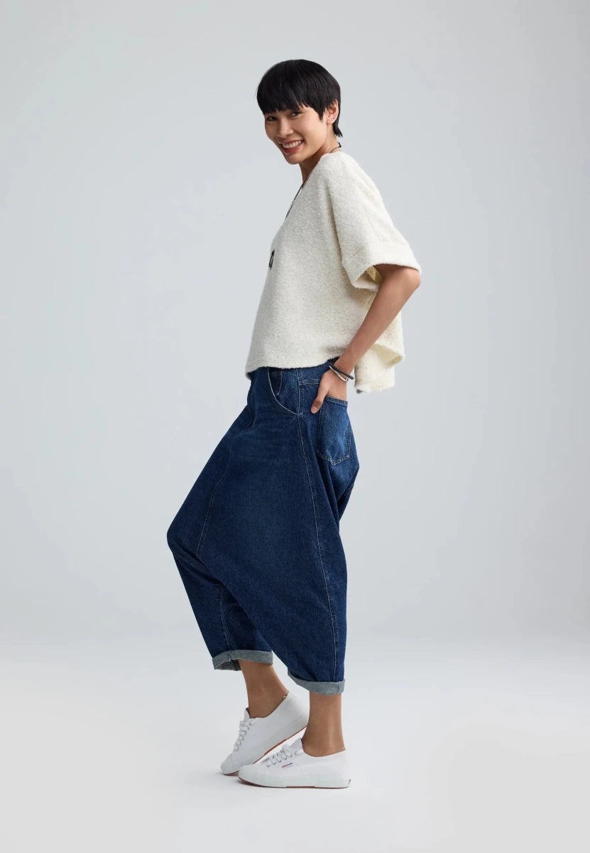 SLOANA Textured hemp & cotton blouse - RUTHERFORD & Co