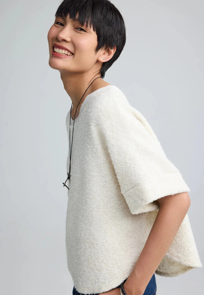 SLOANA Textured hemp & cotton blouse - RUTHERFORD & Co