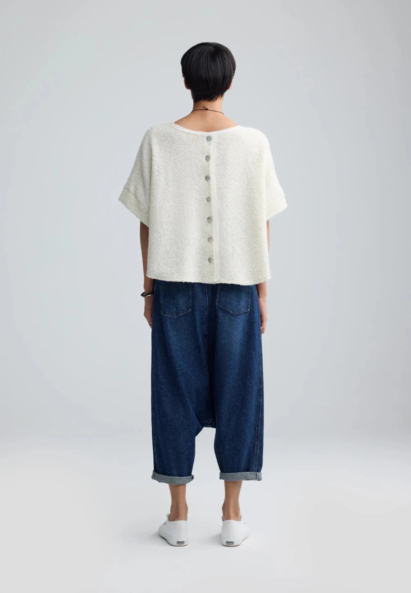 SLOANA Textured hemp & cotton blouse - RUTHERFORD & Co