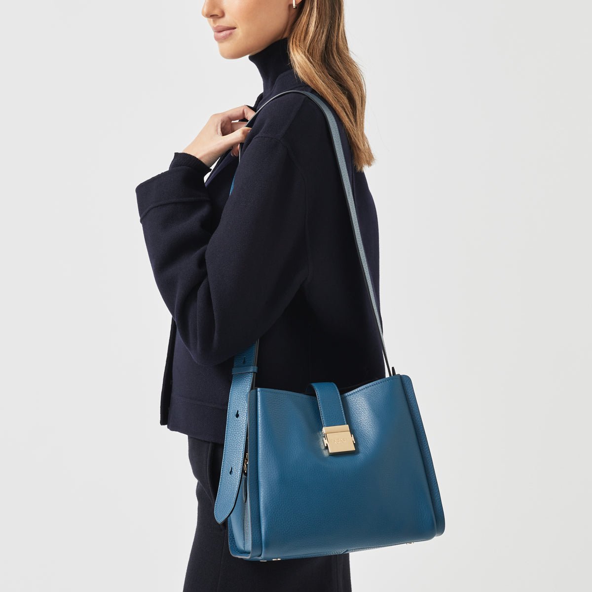 Sloane Street Deepsea Medium Ziptop Crossbody - RUTHERFORD & Co