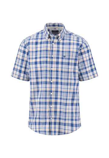 Slub Check, B.D., 1/2 Tangerine - RUTHERFORD & Co