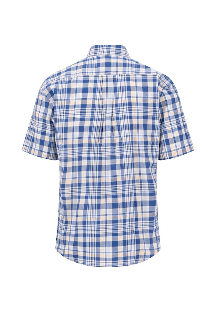 Slub Check, B.D., 1/2 Tangerine - RUTHERFORD & Co