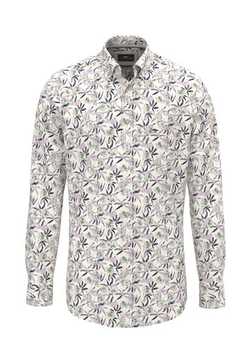 Slub Flower Print, B.D., 1/1 Magnolia - RUTHERFORD & Co