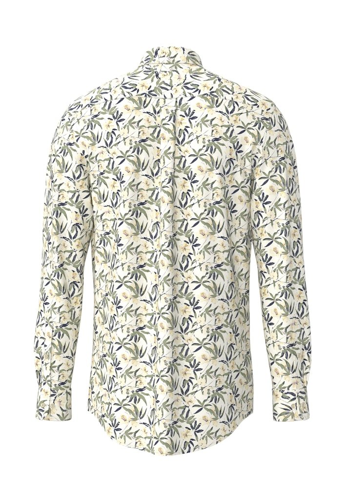Slub Flower Print, B.D., 1/1 Pale Yellow - RUTHERFORD & Co