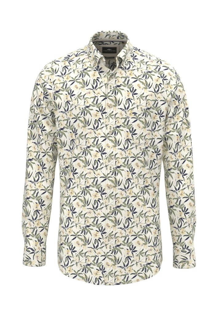 Slub Flower Print, B.D., 1/1 Pale Yellow - RUTHERFORD & Co