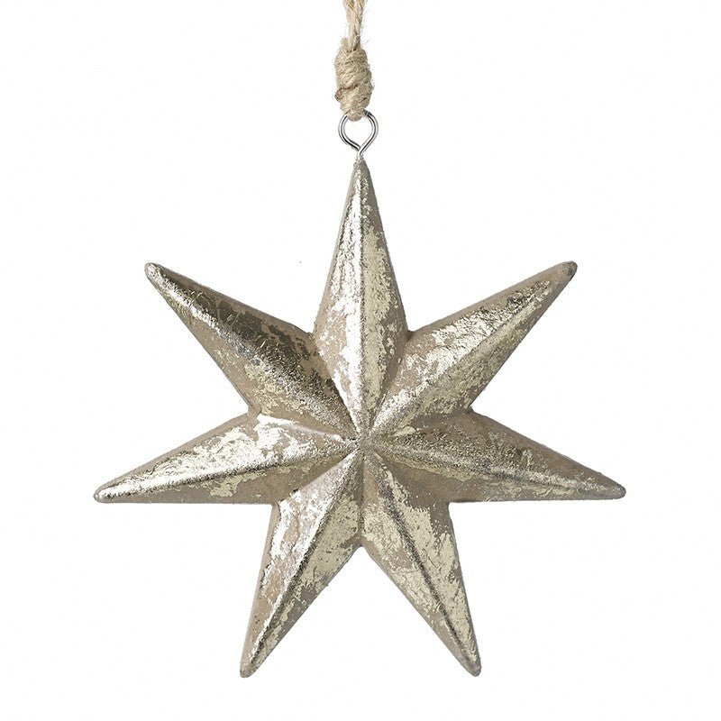 SM HANGING MOTTLED GOLD STAR - RUTHERFORD & Co