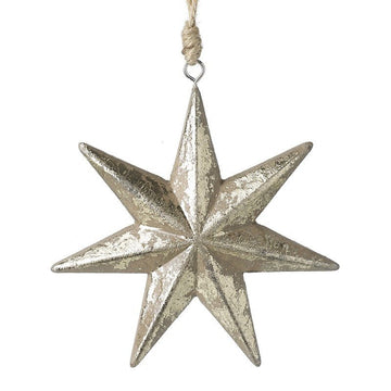 SM HANGING MOTTLED GOLD STAR - RUTHERFORD & Co