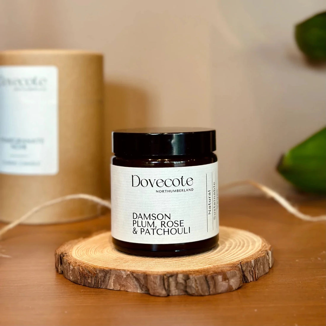Small Amber Apothecary Candle - Damson Plum, Rose & Patchouli - RUTHERFORD & Co