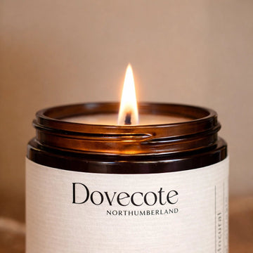 Small Amber Apothecary Candle - Winter in Northumberland - RUTHERFORD & Co