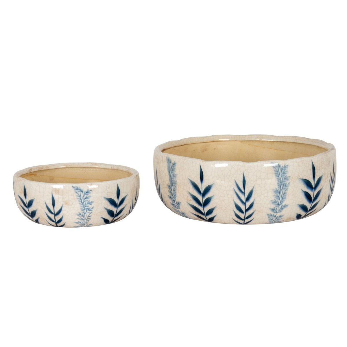 Small Blue Flora Bowl Pot - RUTHERFORD & Co