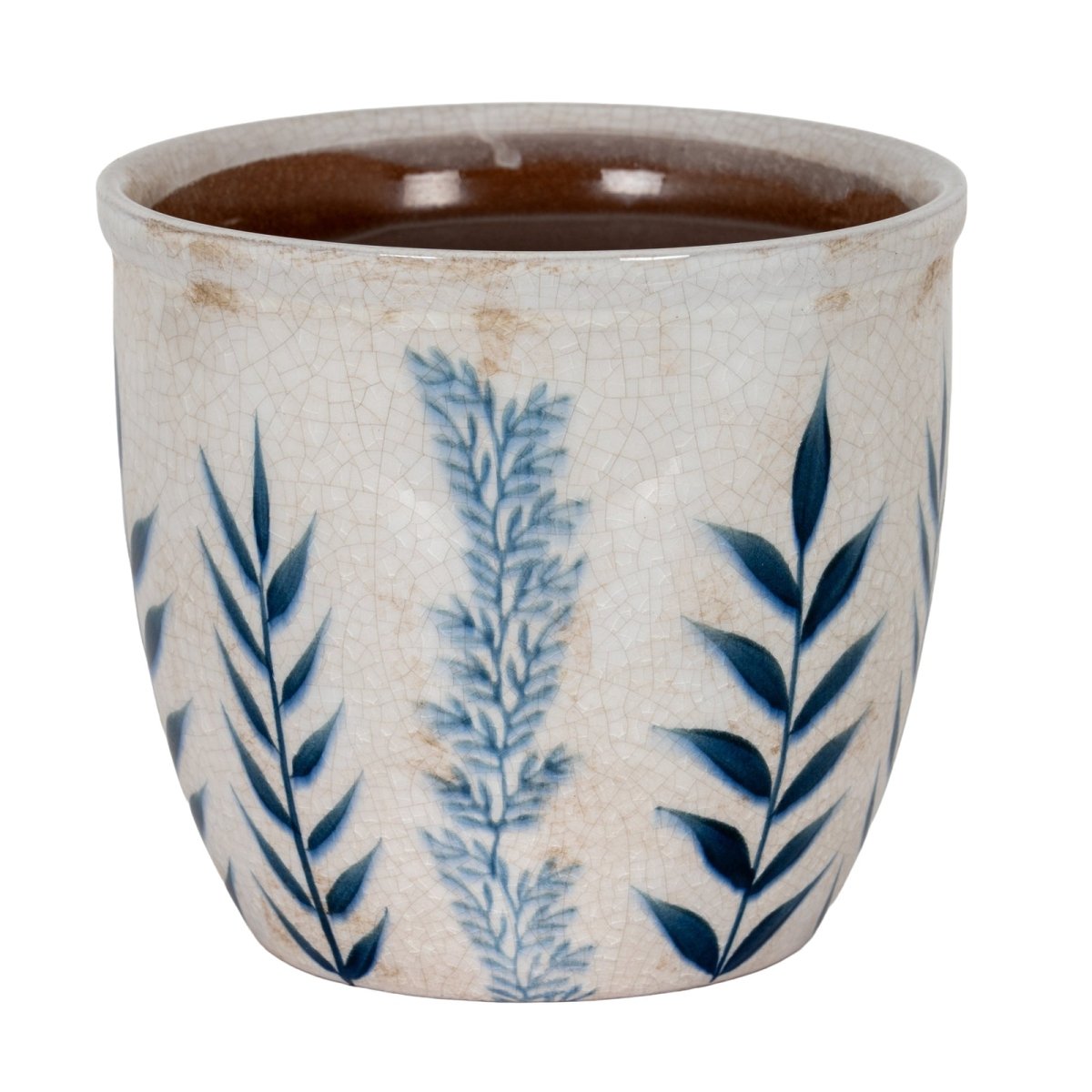 Small Blue Flora Planter Pot - RUTHERFORD & Co