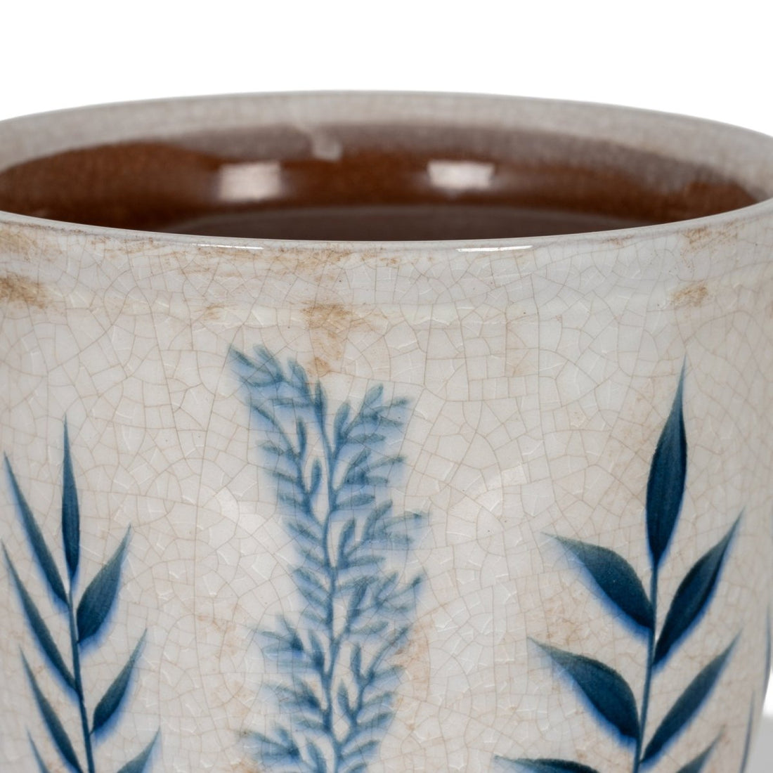 Small Blue Flora Planter Pot - RUTHERFORD & Co