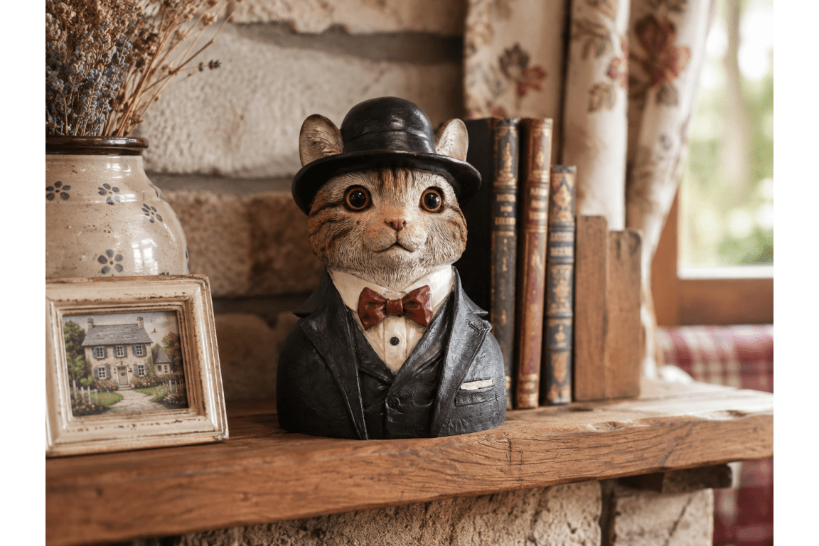 Small Cat Bust - RUTHERFORD & Co