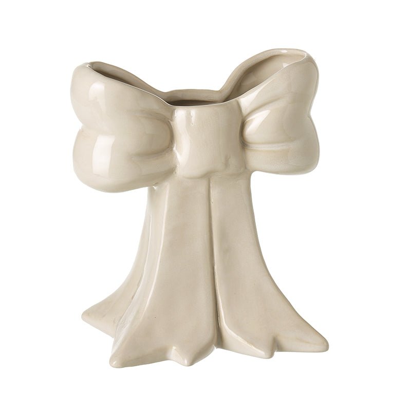 Small Ceramic Bow Vase - RUTHERFORD & Co