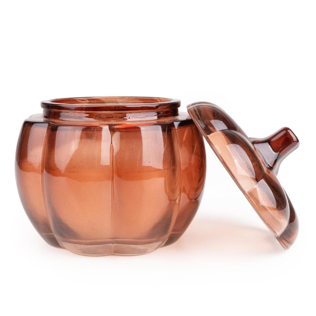 Small Glass Pumpkin Candle - Brown - RUTHERFORD & Co