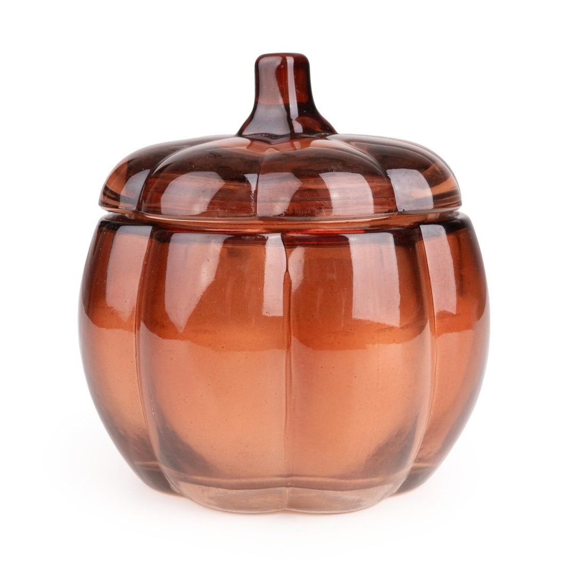 Small Glass Pumpkin Candle - Brown - RUTHERFORD & Co