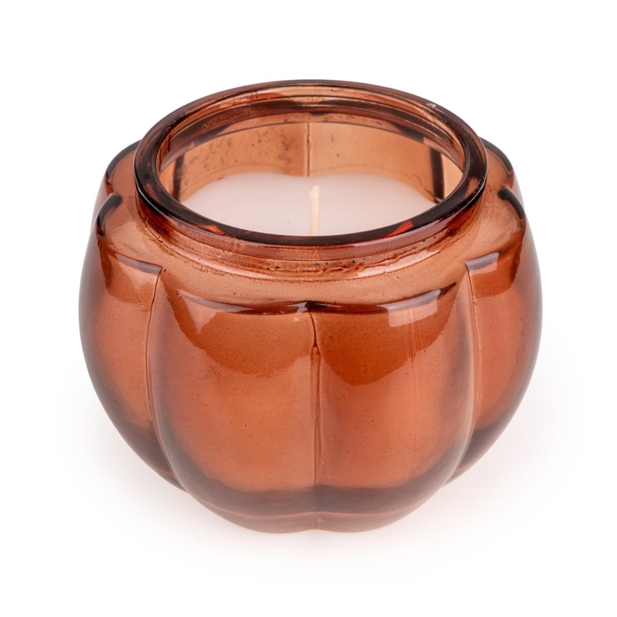 Small Glass Pumpkin Candle - Brown - RUTHERFORD & Co