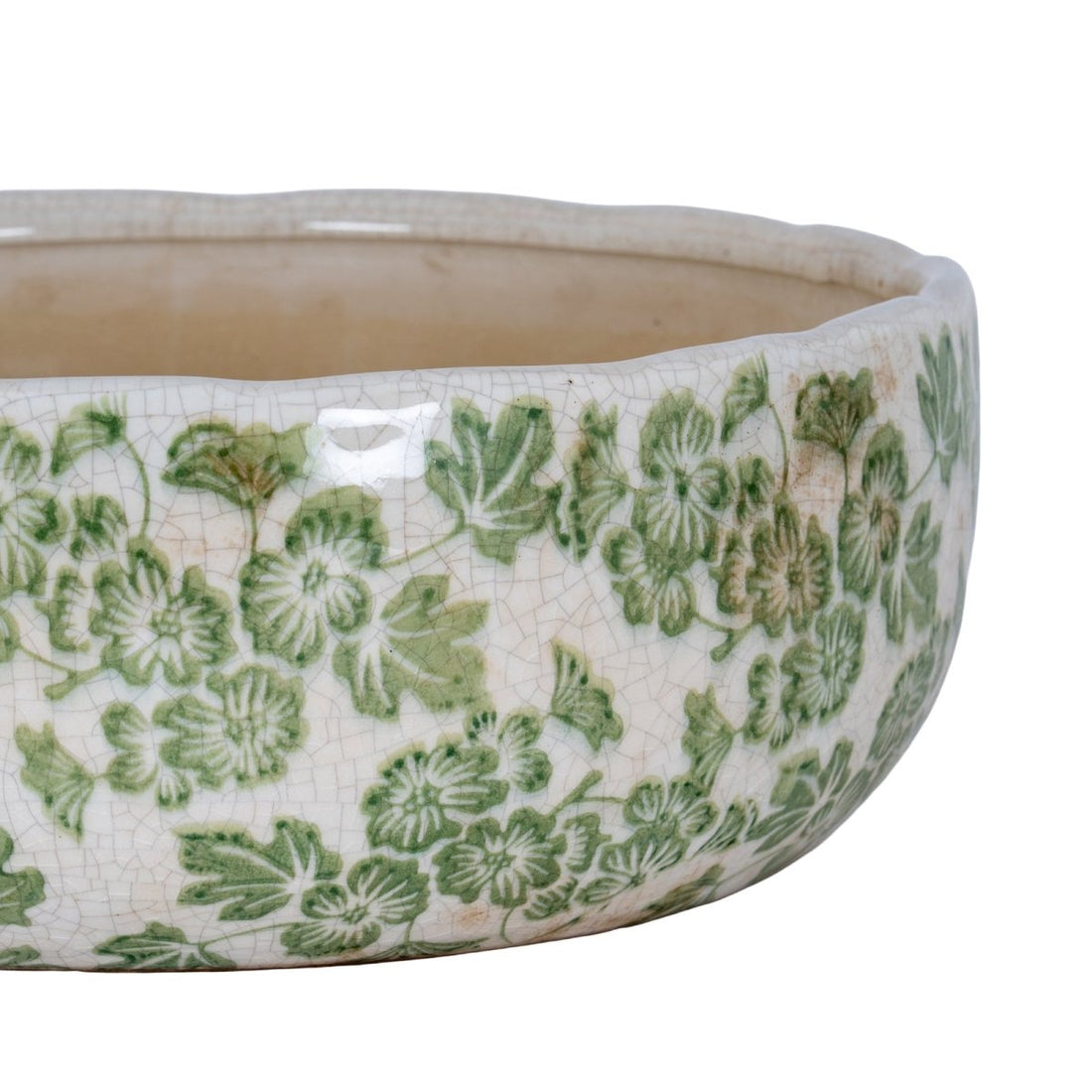 Small Green Clover Ceramic Bowl Pot - RUTHERFORD & Co
