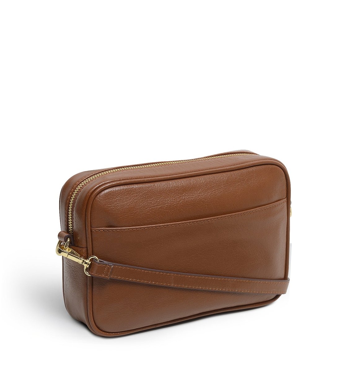 Small Ziptop Camera Bag Brown - RUTHERFORD & Co