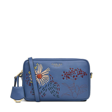 Small Ziptop Camera Bag Vintage Blue - RUTHERFORD & Co