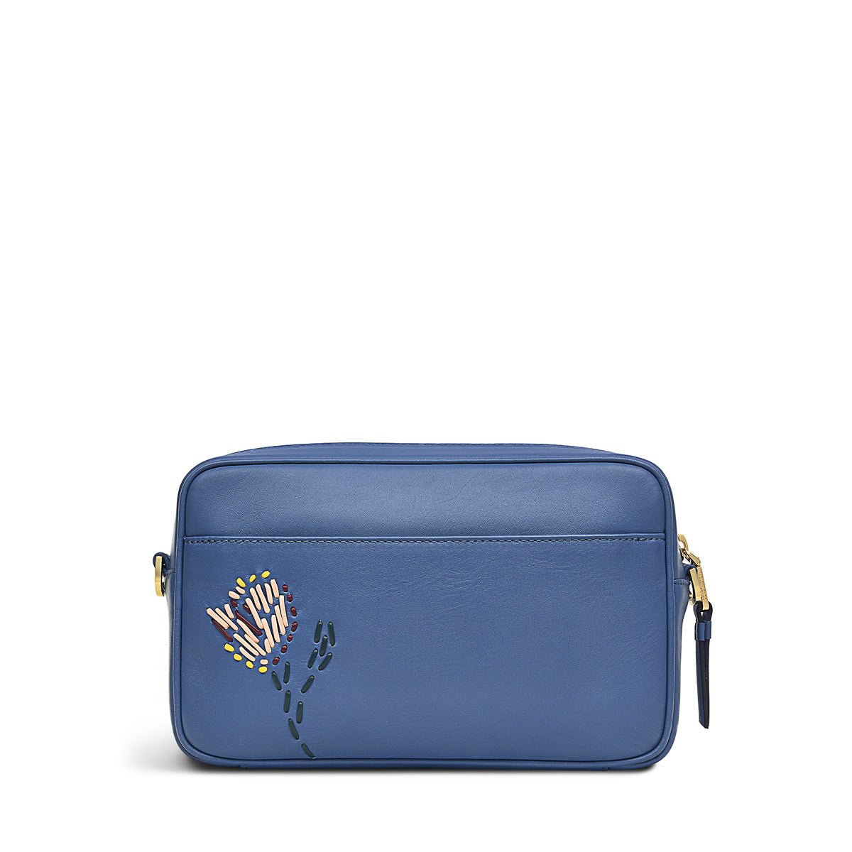 Small Ziptop Camera Bag Vintage Blue - RUTHERFORD & Co