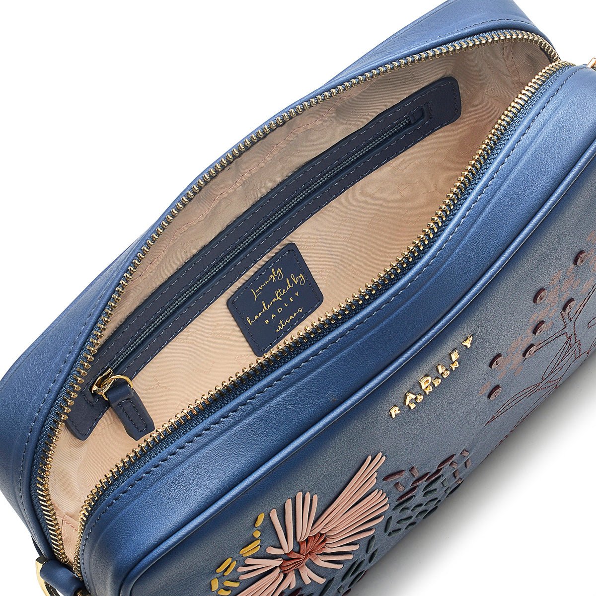 Small Ziptop Camera Bag Vintage Blue - RUTHERFORD & Co