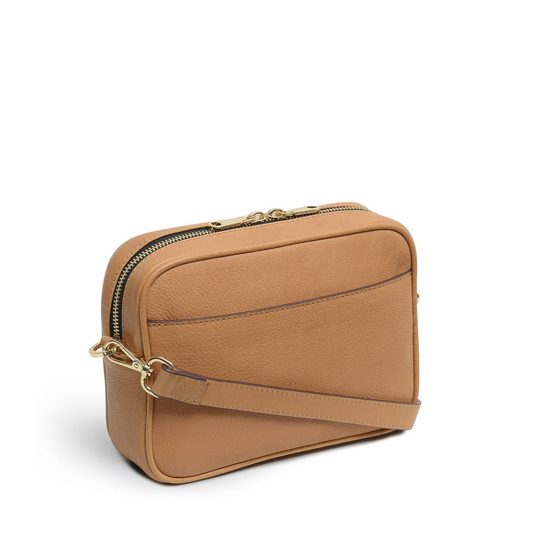 Small Ziptop Crossbody Brown - RUTHERFORD & Co