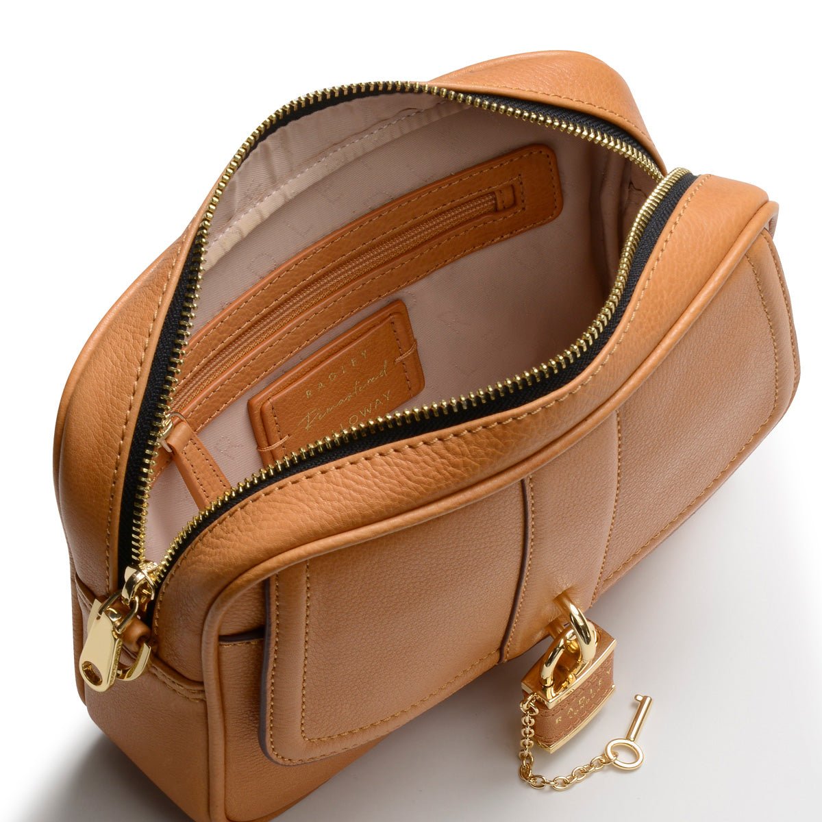 Small Ziptop Crossbody Brown - RUTHERFORD & Co