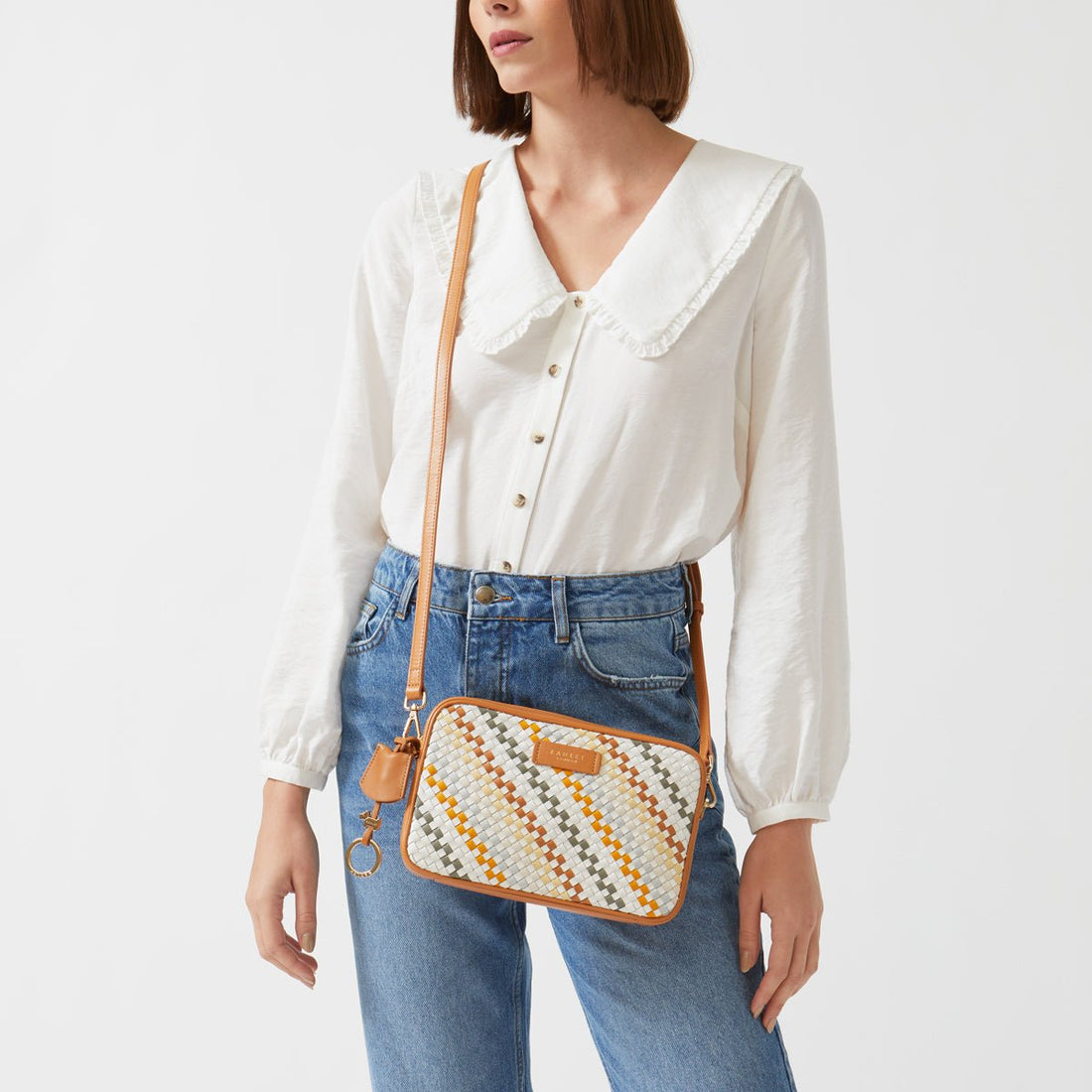 Small Ziptop Crossbody Chalk - RUTHERFORD & Co