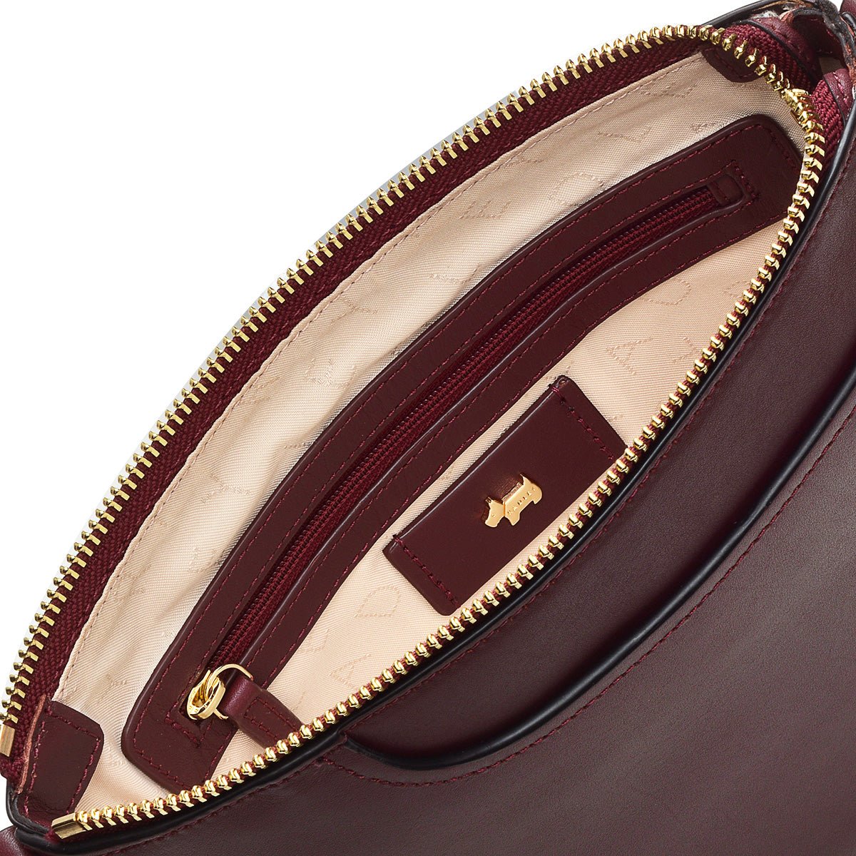 Small Ziptop Crossbody Dark Cherry - RUTHERFORD & Co