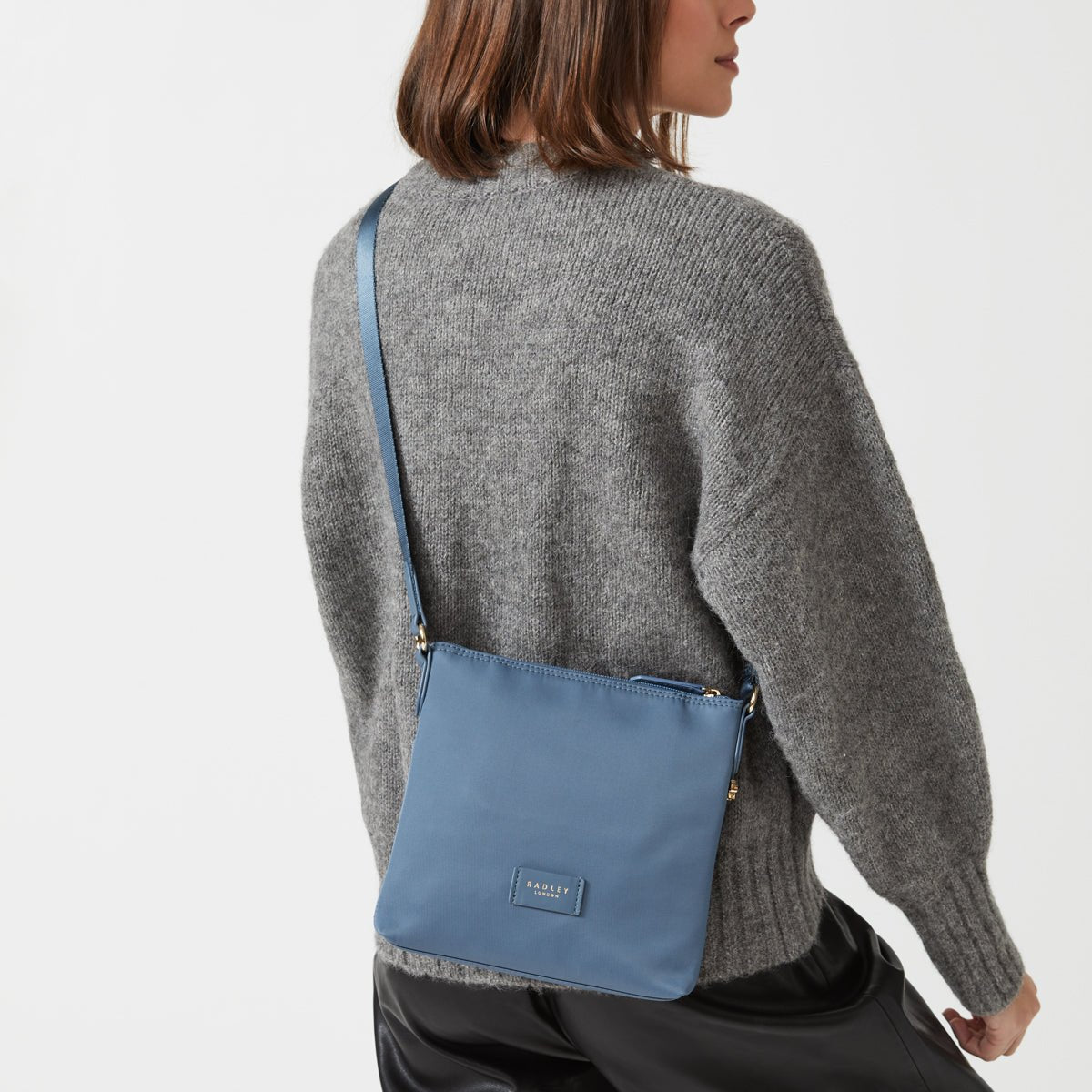 Small Ziptop Crossbody Vintage Blue - RUTHERFORD & Co