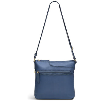 Small Ziptop Crossbody Vintage Blue - RUTHERFORD & Co