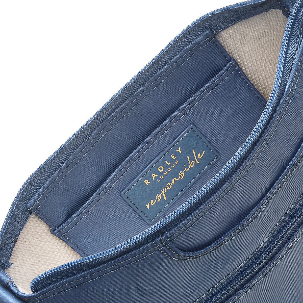 Small Ziptop Crossbody Vintage Blue - RUTHERFORD & Co