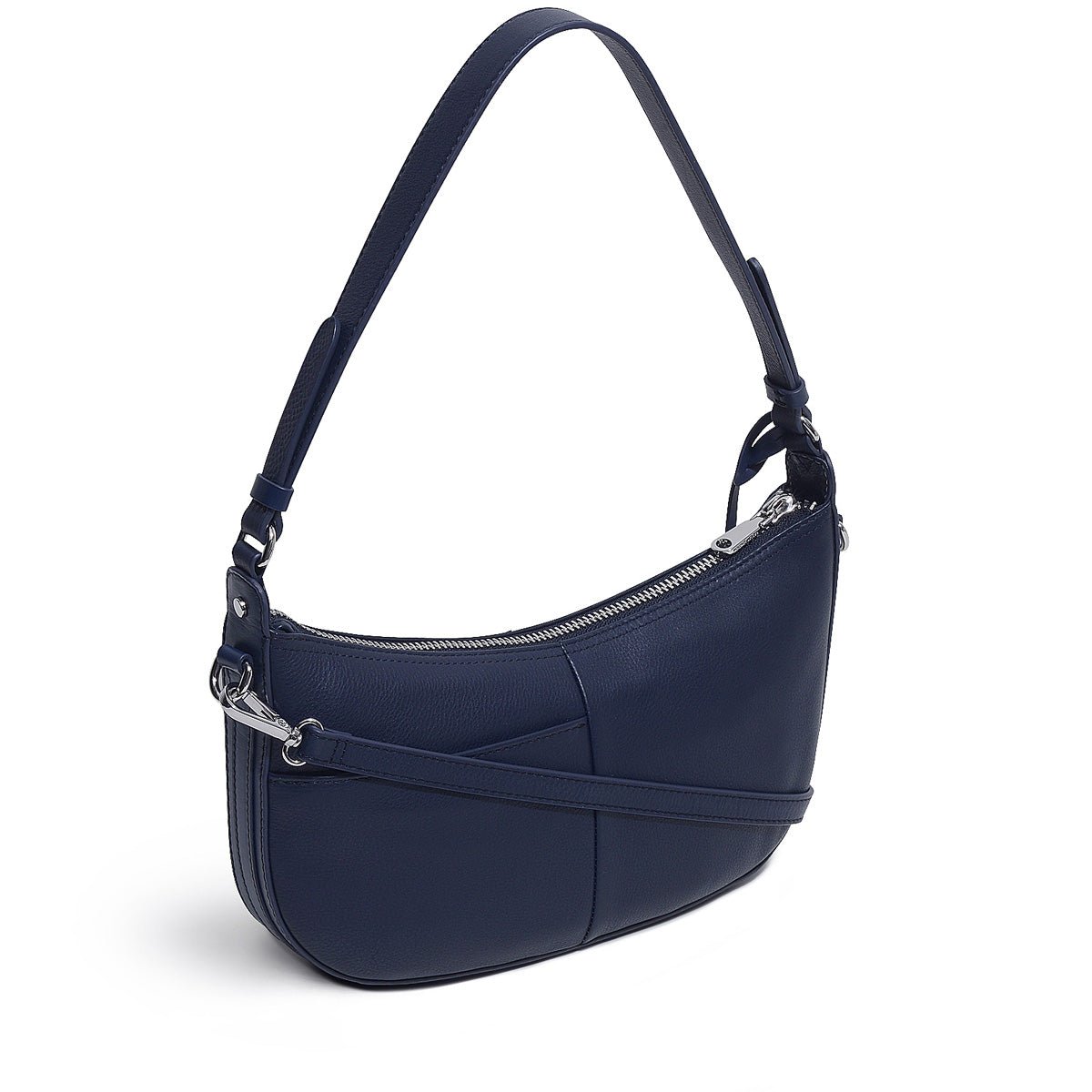Small Ziptop Multiway Dark Blue - RUTHERFORD & Co