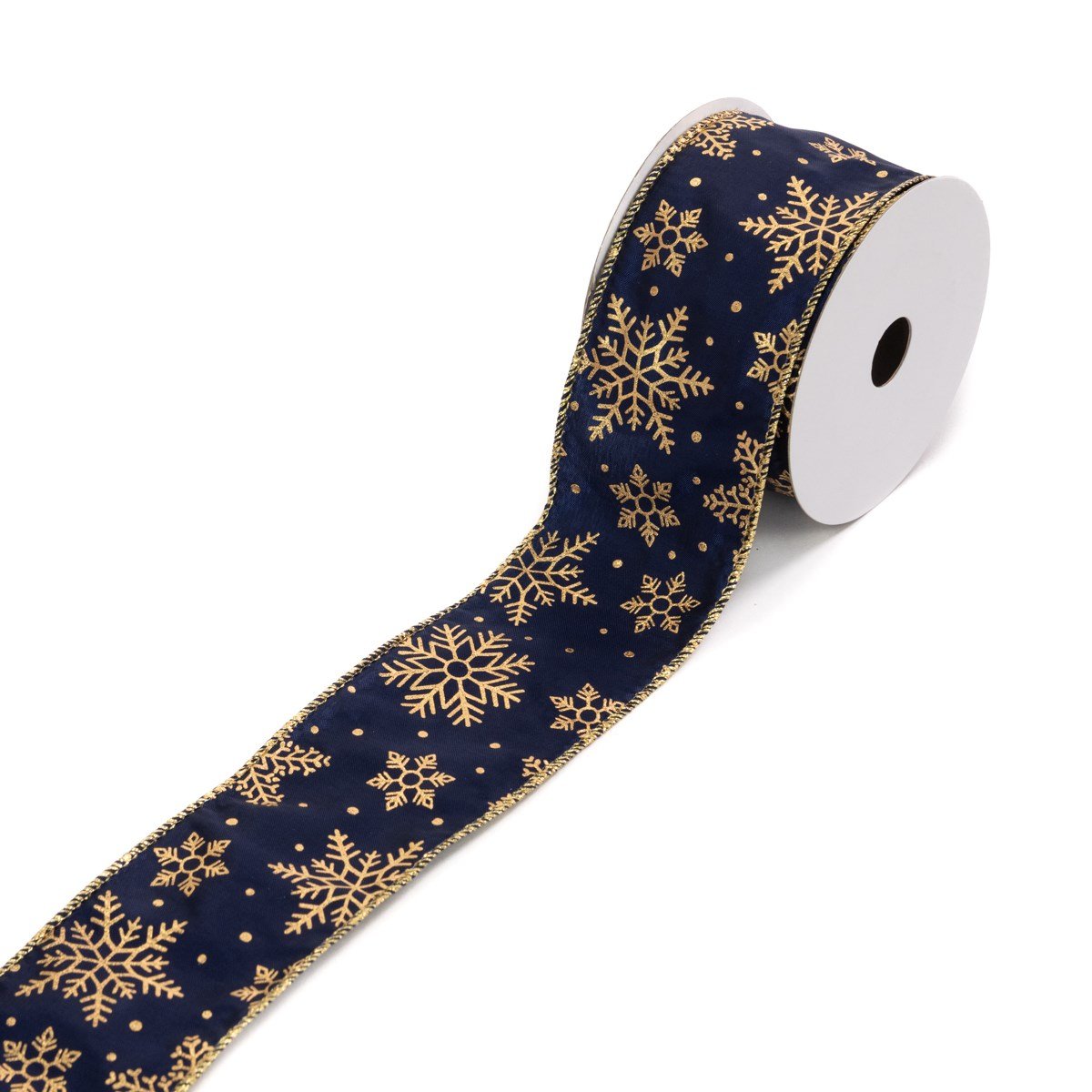 Snowflake Ribbon 2.5"X10y - RUTHERFORD & Co