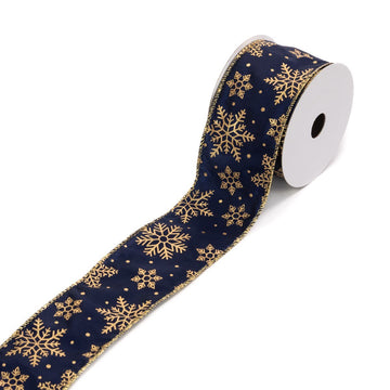 Snowflake Ribbon 2.5"X10y - RUTHERFORD & Co