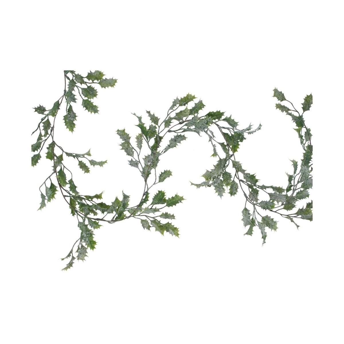Snowy Holly Garland (180cm) - RUTHERFORD & Co