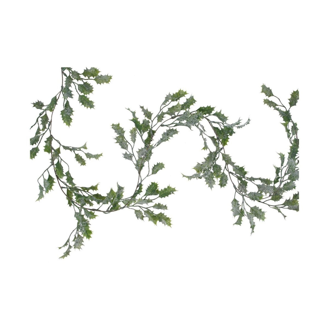 Snowy Holly Garland (180cm) - RUTHERFORD & Co