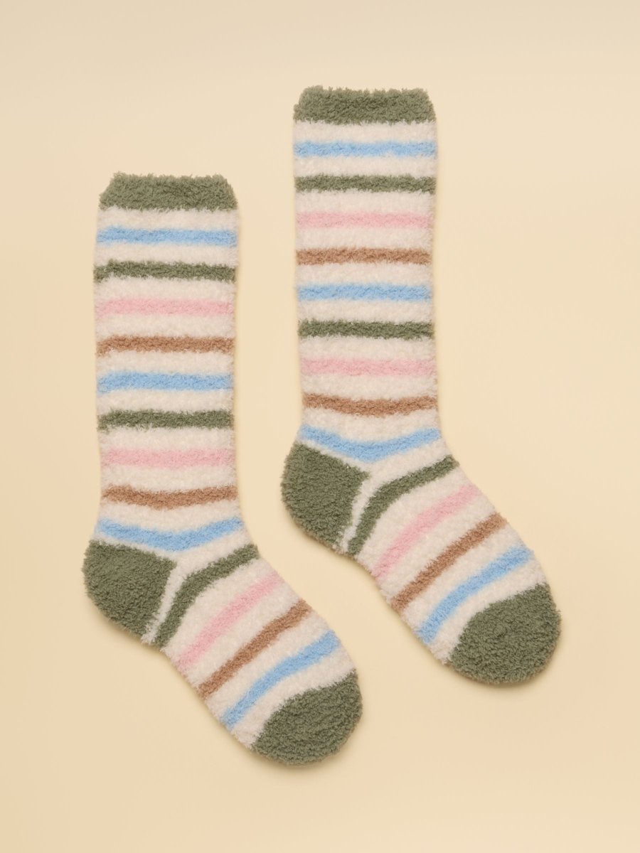 Socks - Cream Stripe - RUTHERFORD & Co