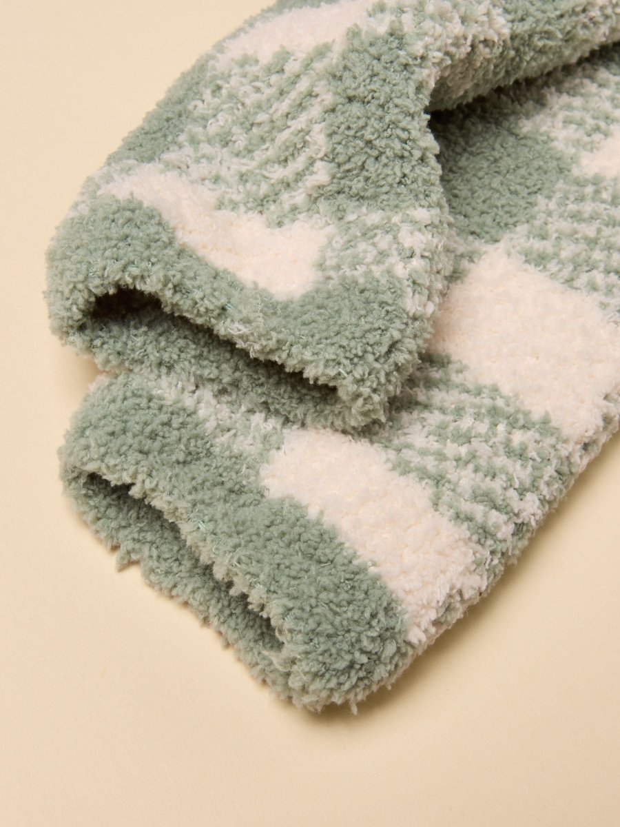 Socks (size 4-8) - Green Check - RUTHERFORD & Co