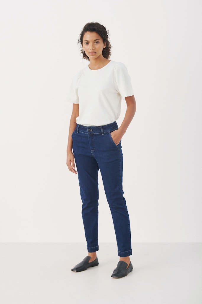SoffiaPW Pa Trousers - Dark Denim - RUTHERFORD & Co