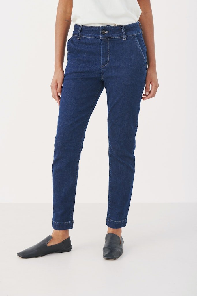 SoffiaPW Pa Trousers - Dark Denim - RUTHERFORD & Co