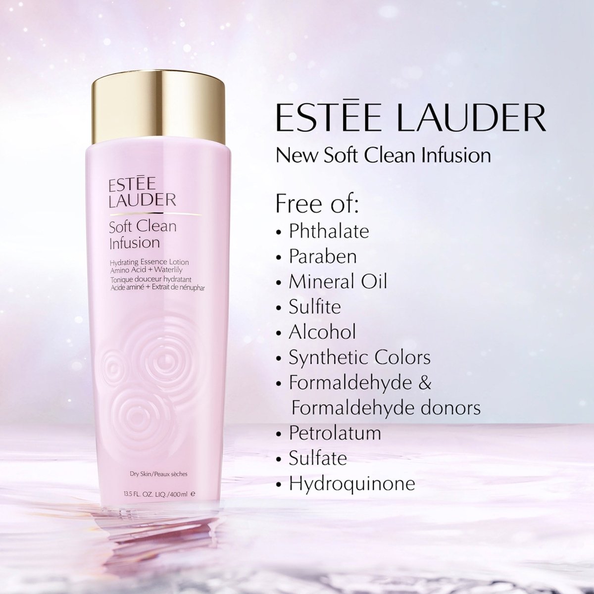 Soft Clean Infusion Hydrating Essence Lotion with Amino Acid + Waterlily - RUTHERFORD & Co