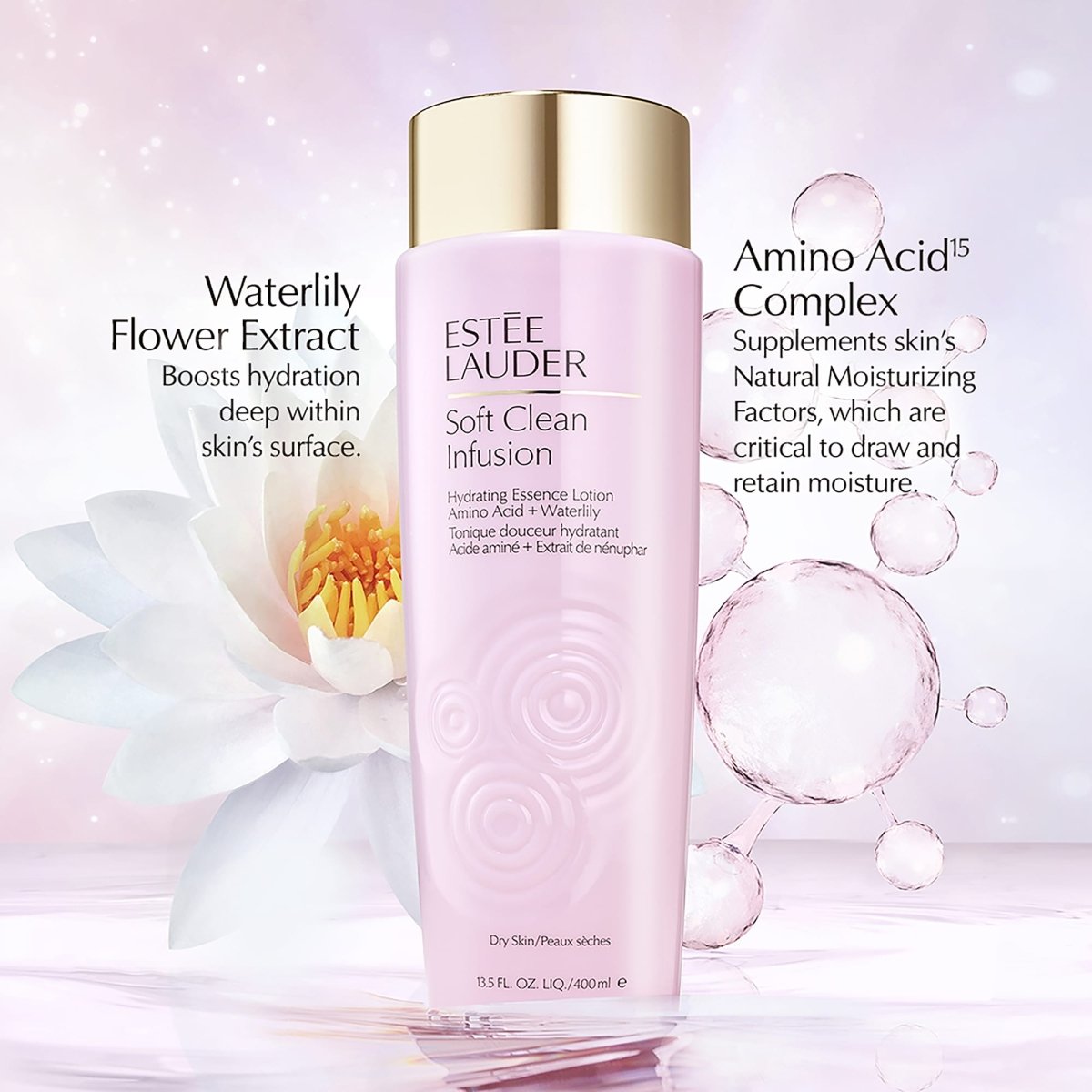 Soft Clean Infusion Hydrating Essence Lotion with Amino Acid + Waterlily - RUTHERFORD & Co