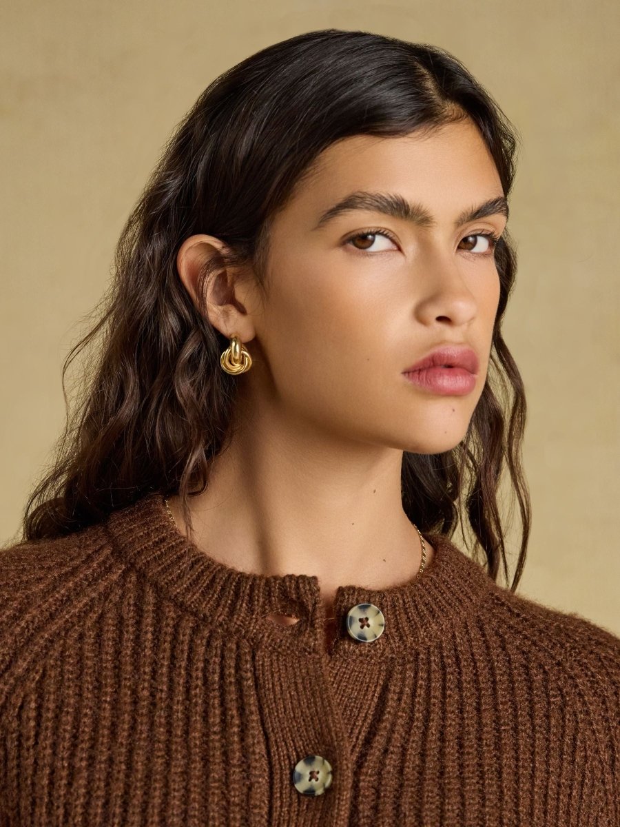 Soft Handle Cardigan - Chocolate Brown - RUTHERFORD & Co