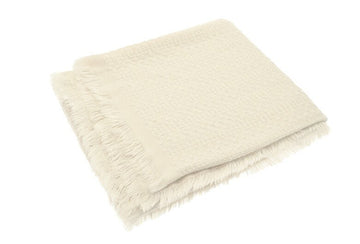 Soft weave throw cream - RUTHERFORD & Co