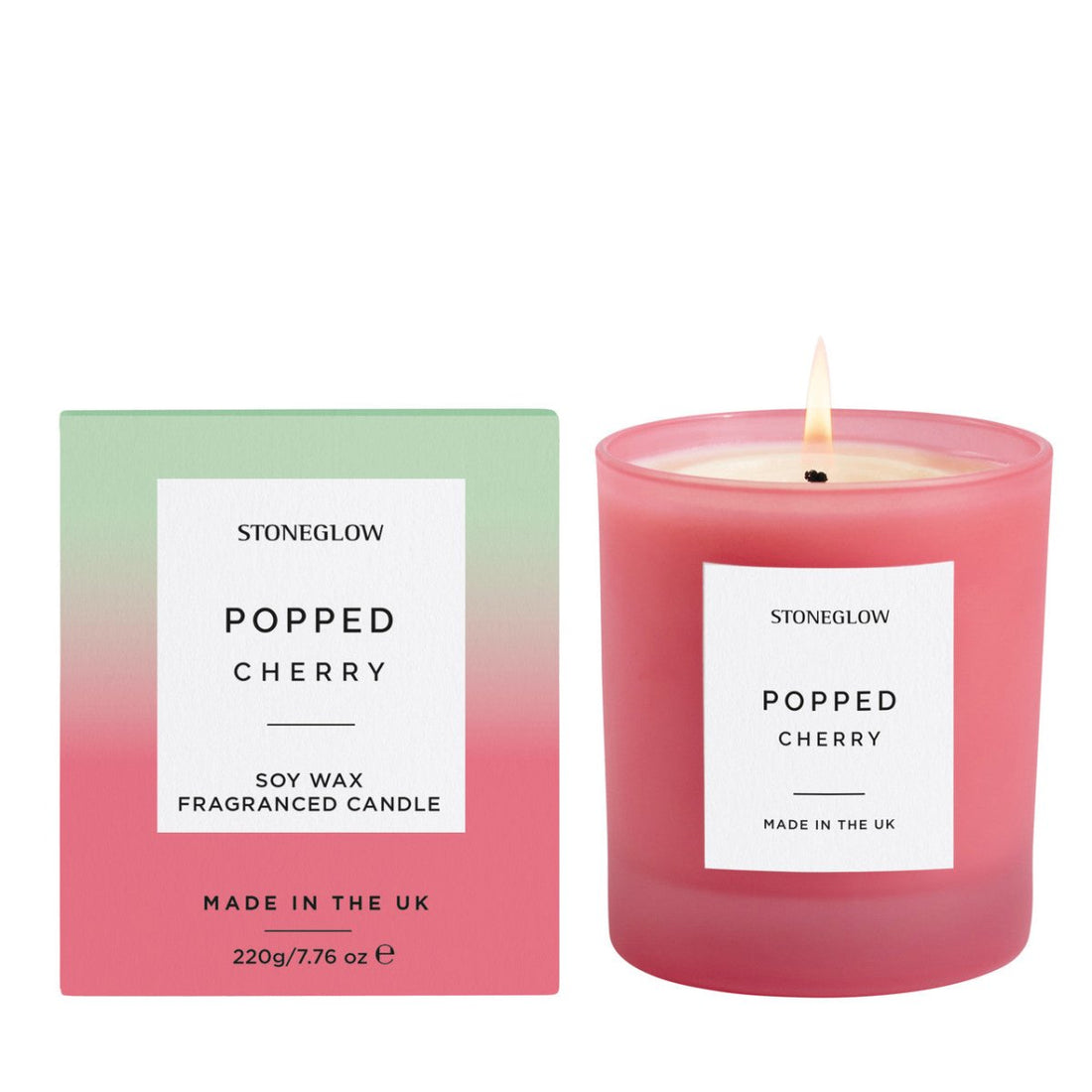 Sol - Popped Cherry - Soy Wax Scented Candle Tumbler (90 x 80mm) - Red Glass - RUTHERFORD & Co