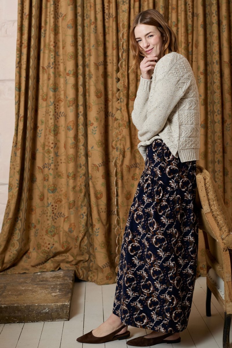 Sonia Cable Knit High Neck Jumper Ecru - RUTHERFORD & Co