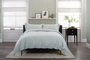 Southport Cotton Duvet Set with Button Cuff Detail - RUTHERFORD & Co