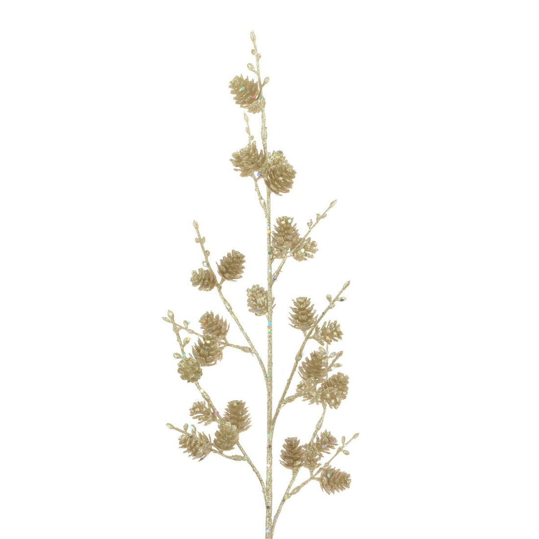 SPARKLE PINE CONE SPRAY 75CM - RUTHERFORD & Co